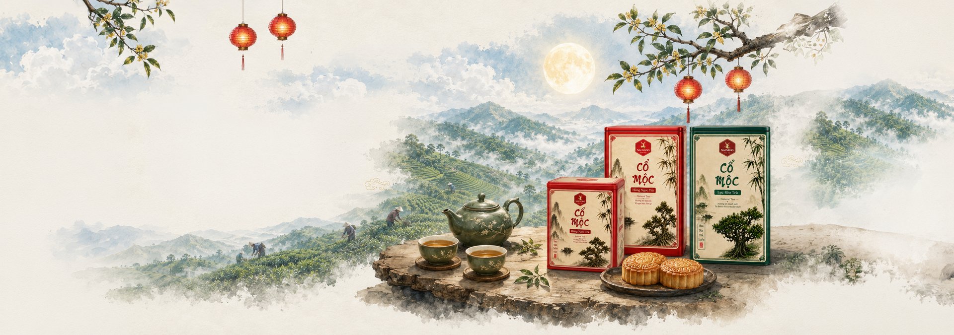 Trung Thu đoàn viên — Nai Vàng gia công trà quà tặng Trung Thu