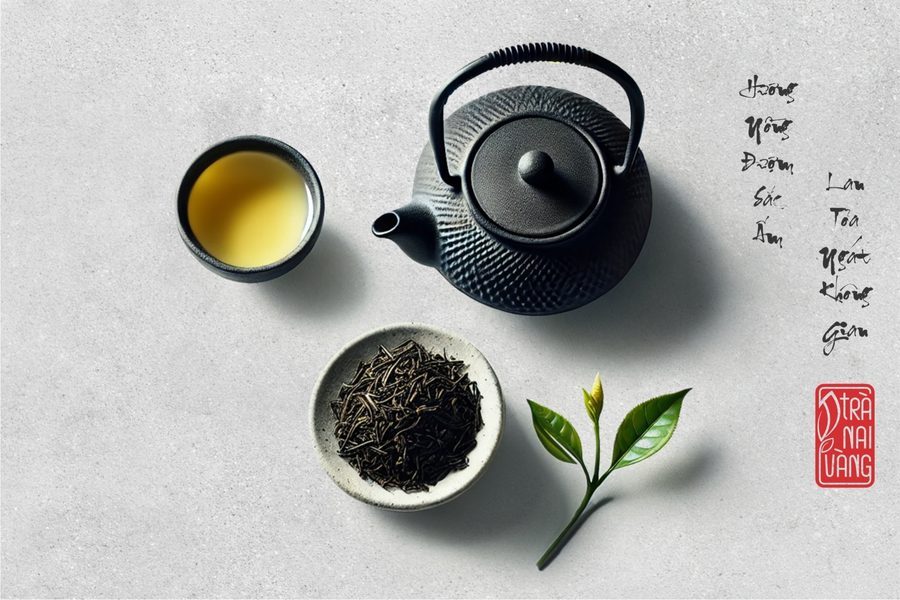 Bộ ấm trà và trà khô