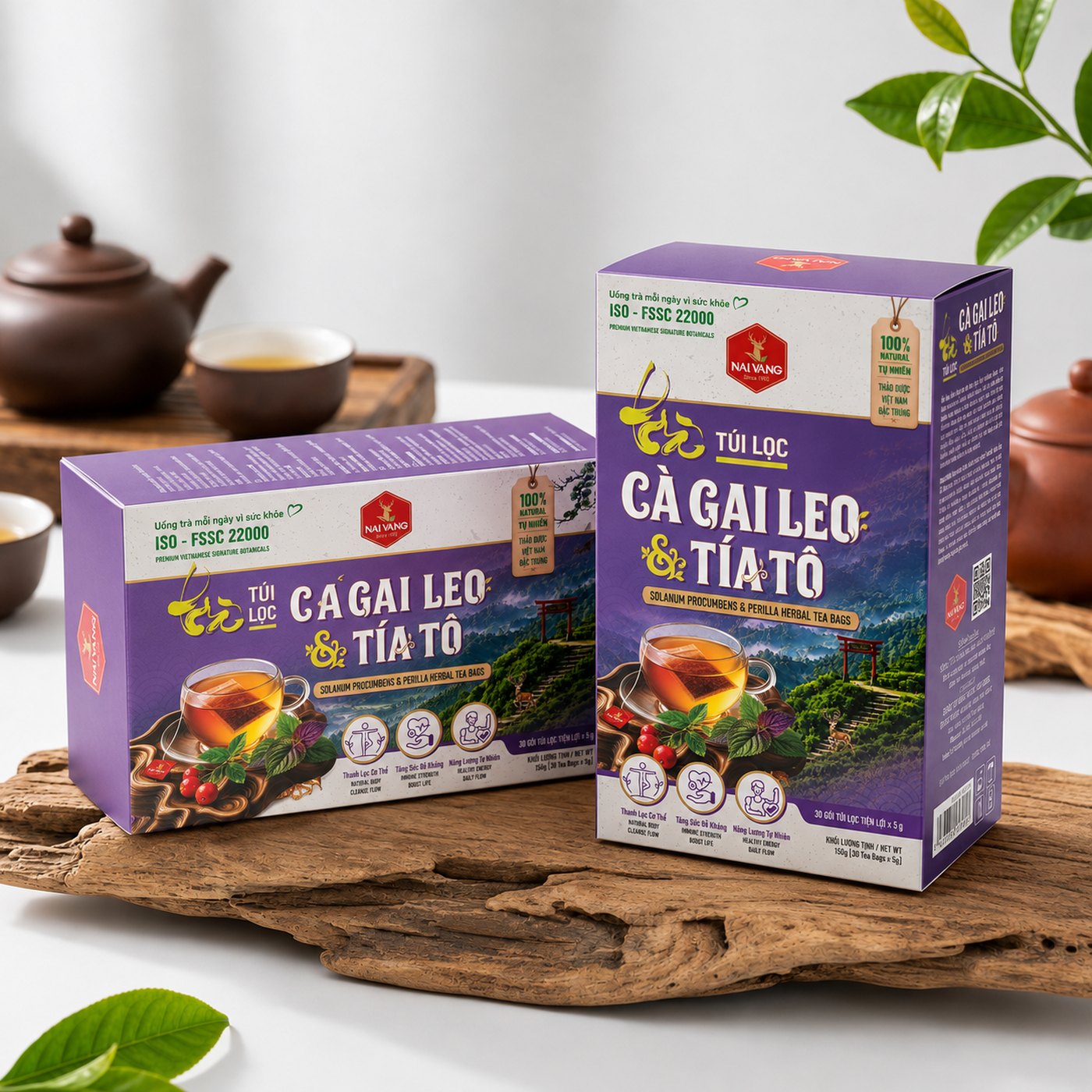 Trà Túi Lọc Cà Gai Leo & Tía Tô — bao bì