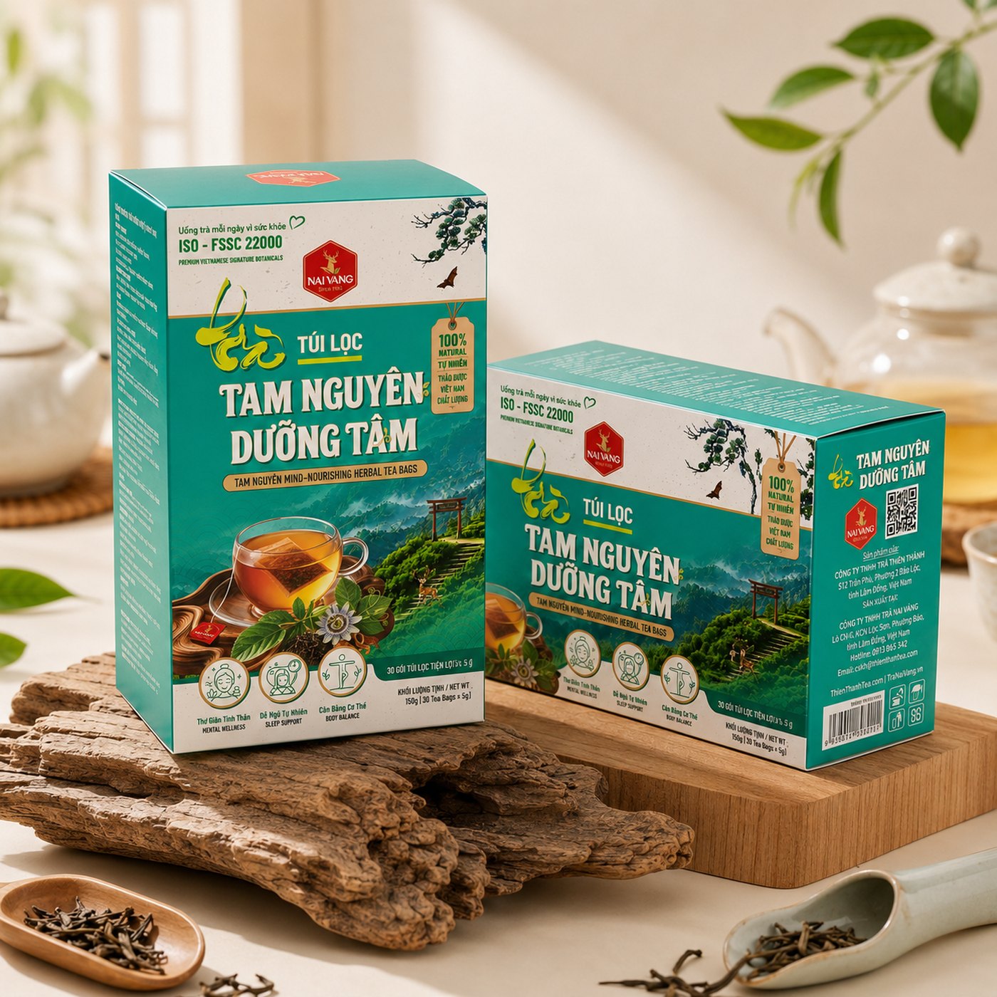Trà Túi Lọc Tam Nguyên Dưỡng Tâm — bao bì
